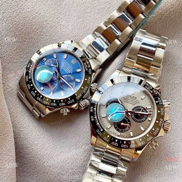 Rolex Daytona Blue Dial Replica Black Ceramic Bezel Watch 40mm Men 4