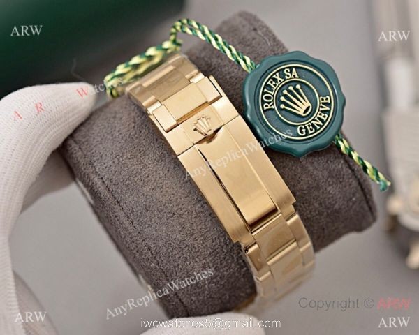 Copy Rolex Daytona Yellow Gold Black Face 40mm Watch High Quality 4
