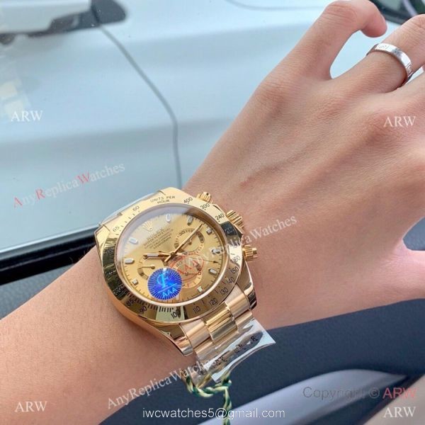Yellow Gold Rolex Daytona Watch 43mm High Quality 4