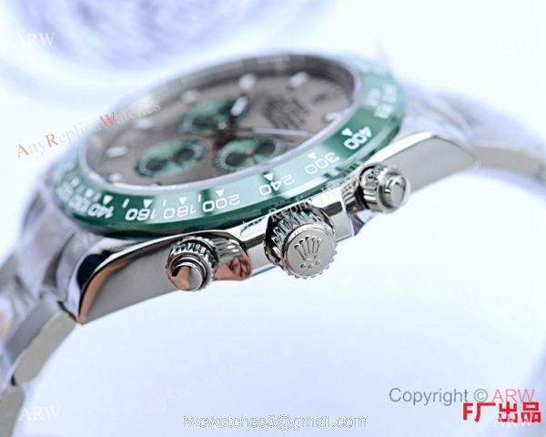 2020 Replica Rolex Daytona Stainless Steel Green Ceramic Watch 43mm 4