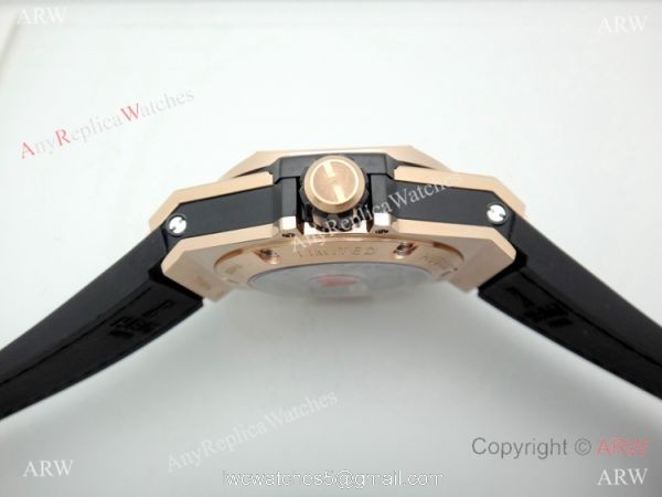 Swiss Grade 1 Hublot Big Bang Sang Bleu Rose Gold Watch HUB1213 Movement 4