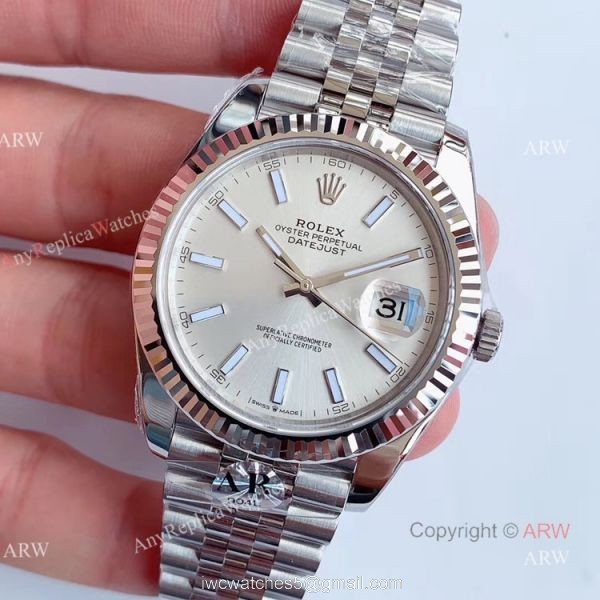 AR Factory V3 Rolex Datejust 41 Silver Dial Jubilee Replica Watch Rolex 126334 4
