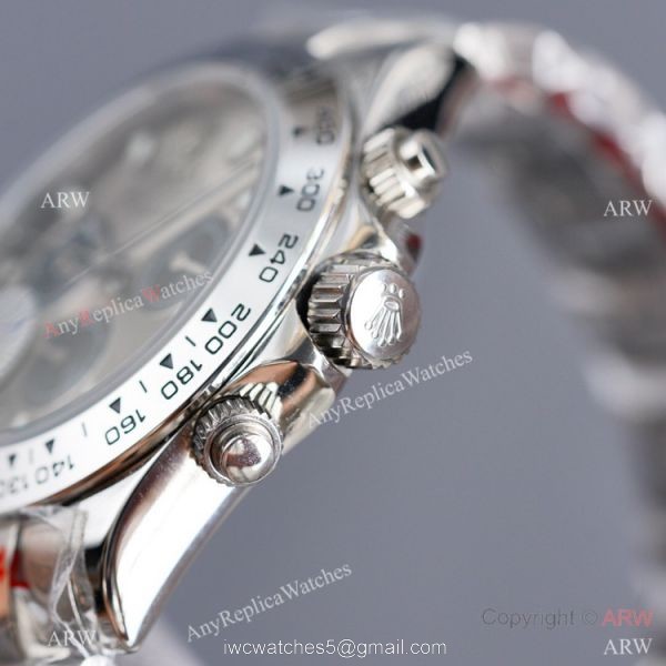 Swiss Quality Copy Rolex Comograph Daytona 40 Watch Ceramic Bezel Rhodium Grey Dial 4