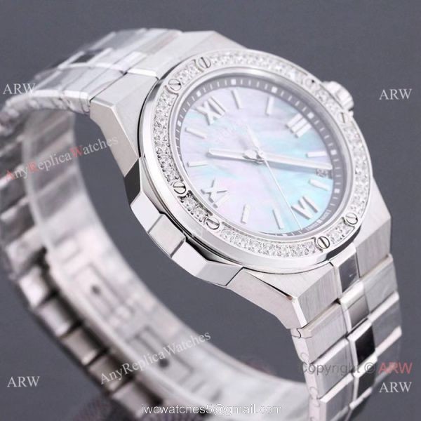 Swiss Replica Chopard Alpine Eagle Large Steel Black Dial 41mm Watch with Diamond Bezel 4
