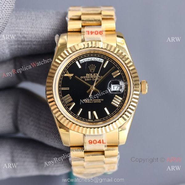 Swiss Quality Rolex Day Date 2 Citizen 8215 Gold Presidential Watch Super AAA Case 4