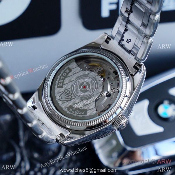 Rolex Lady Masterpiece Stainless Steel Blue Diamond Dial Watches 34mm Clone Rolex Datejust Watch 4