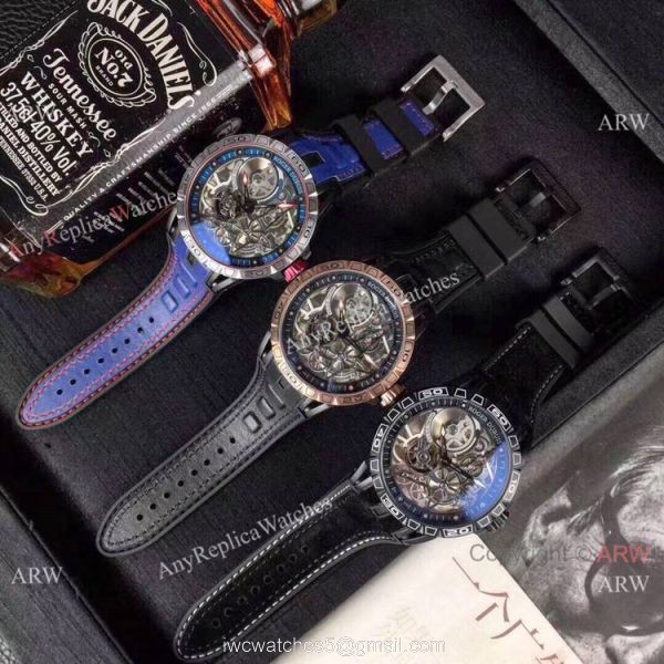 Roger Dubuis Excalibur Spider Black Plated Titanium Case Replica Watch 4