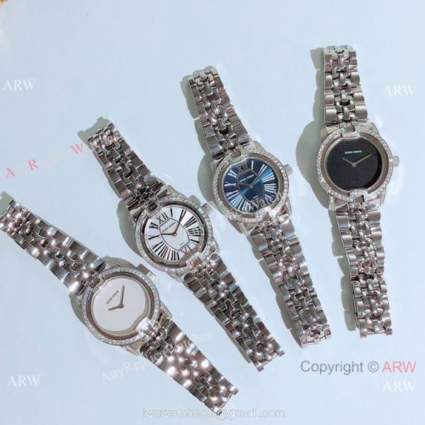 Copy Roger Dubuis Velvet Lady Watches Stainless Steel Blue Dial 4