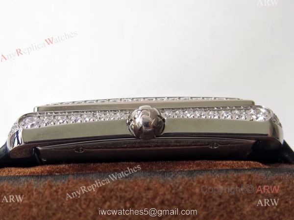Swiss Replica Piaget Emperador Silver Diamond Watch For Men 4