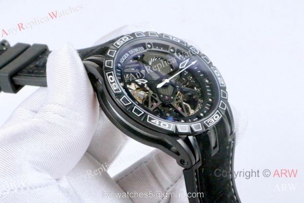 AAA Copy Roger Dubuis Excalibur Aventador S Automatic Watches Black DLC 4