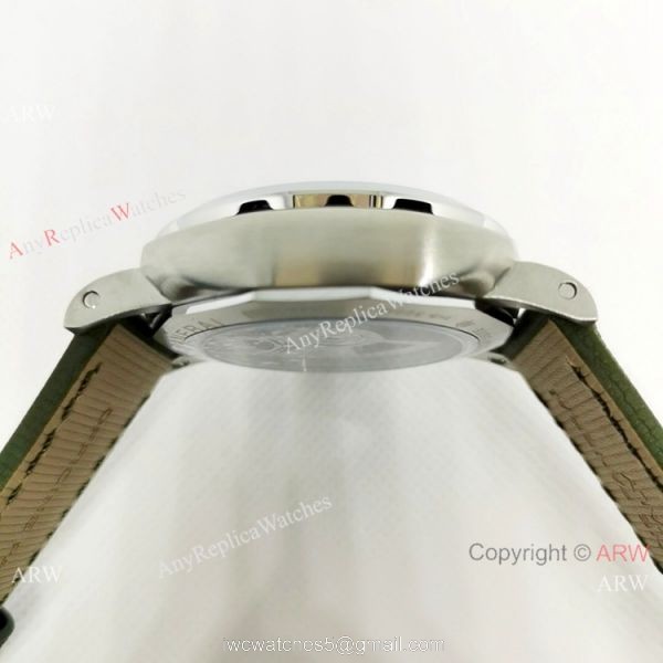 Replica Officine Luminor GMT 44MM Watch Stainless Steel Dark green Dial 4