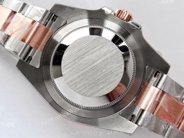 Best VR Factory Replica Rolex GMT Root Beer Real 18k Two Tone Rose Gold Swiss Watch 4