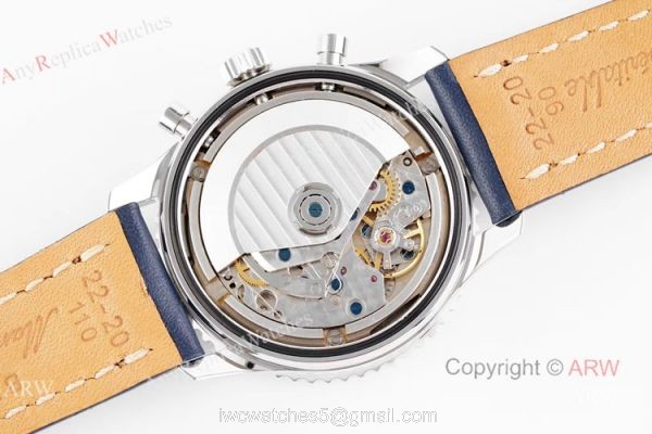 BLS Factory New Replica Breitling Navitimer B01 43mm Blue Dial Chronograph Watch 4