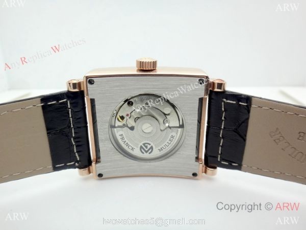 Replica Franck Muller Master Square Watch Rose Gold Full Diamond Automatic 4