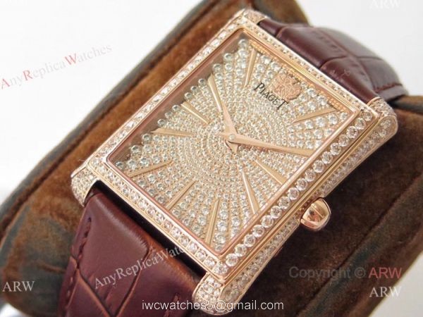 Best Quality Replica Piaget Emperador Diamond Rose Gold Mens Watch 4