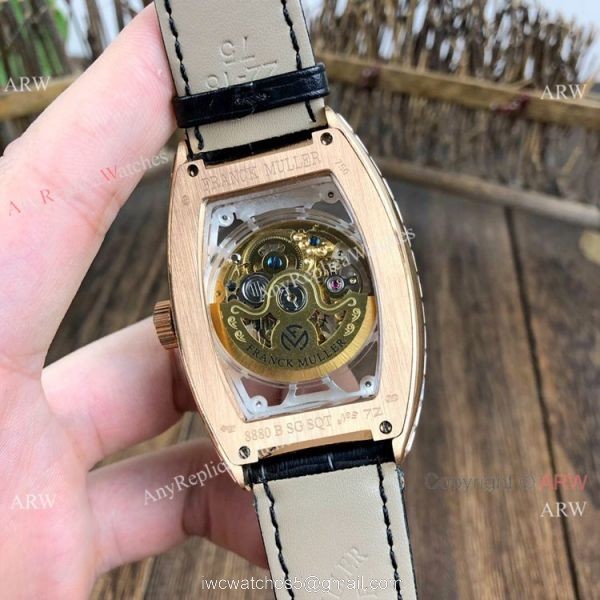 New Copy Franck Muller Cintree Curvex Skeleton Diamond Baguette Watches 4