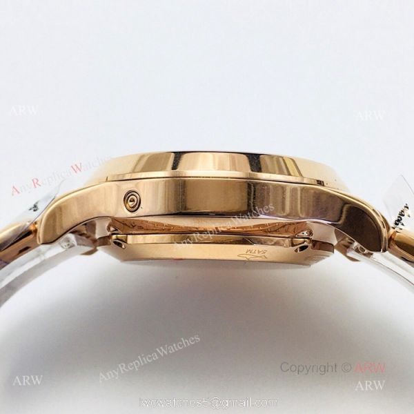 (JLF) Replica Jaeger Lecoultre Master Ultra Thin Moon Black Dial Rose Gold Watch 4