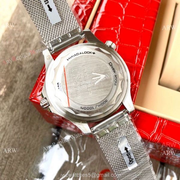 2020 New Omega Seamaster 007 No Time To Die Watch Stainless Steel Mesh Strap 4