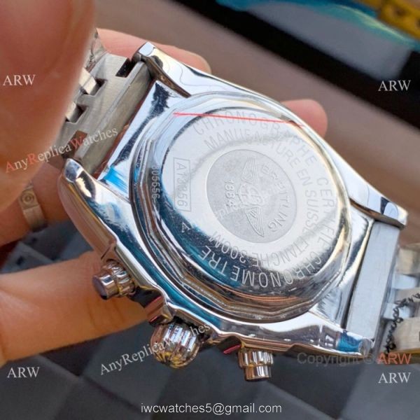 Stainless Steel Chocolate Dial Breitling Chronomat 01Watches 4