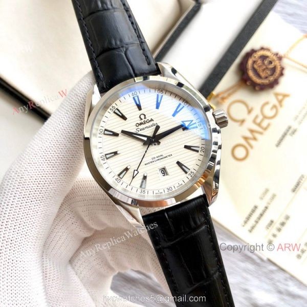 Best Quality Omega Seamaster Aqua Terra Copy Watches Brown Leather Strap 4