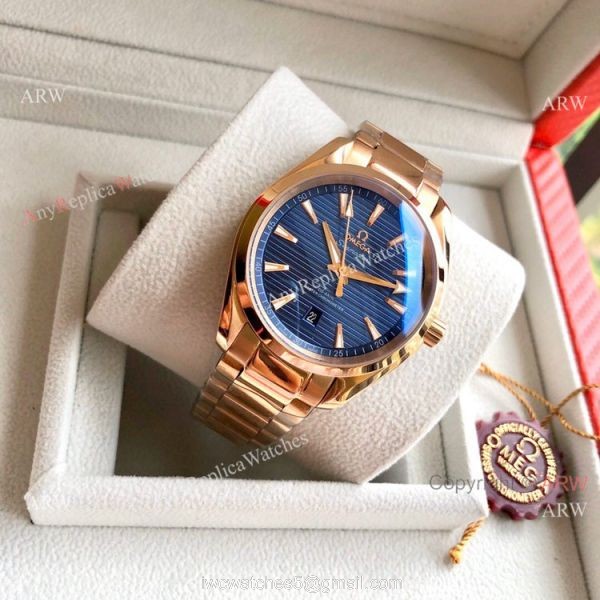 Omega Seamaster Aqua Terra 150 m 41mm Watches Two Tone Rose Gold 4