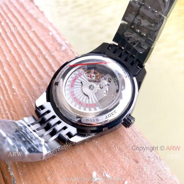 Replica Omega De Ville Hour Vision Brown Dial Watches 41MM 4