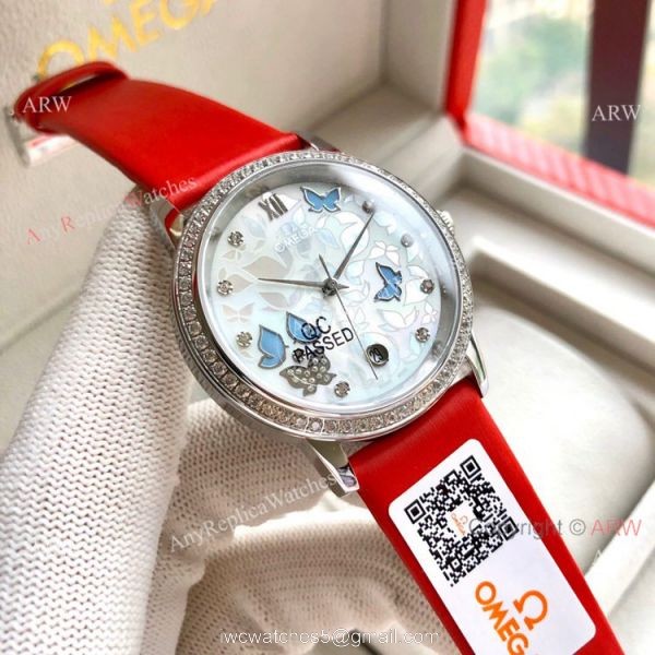 Replica Omega De Ville Special Edition Lady Watches Rose Gold 4