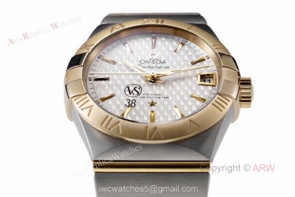 New Omega Constellation Watches Best vsf Omega Two Tone Mens Copy Watch 4