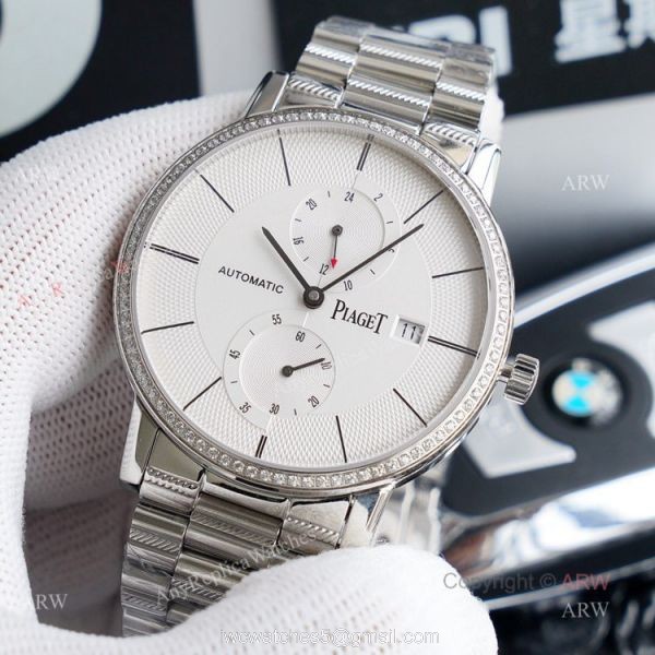 New Piaget Altiplano Two Time Zone Stainless Steel Replica Watch 41mm 4