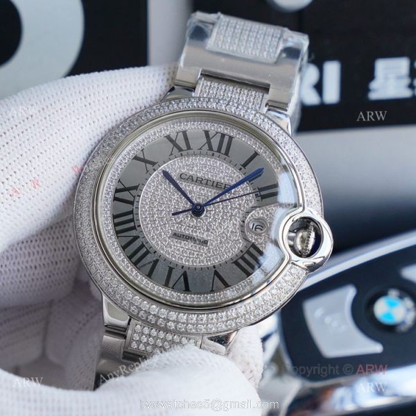 1:1 Copy Best Cartier Ballon Bleu De Cartier Stainless Steel Watch 42mm 4