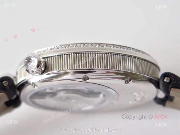 Replica Breguet Ladies Reine De Naples Diamond Watch With White Mop Dial 4