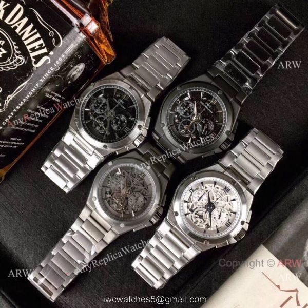Fake IWC Aquatimer Chronograph Men Watches Stainless Steel White Face 4