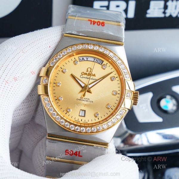 1:1 Swiss Replica Gold Omega Constellation Automatic Watch For Men 38mm 4