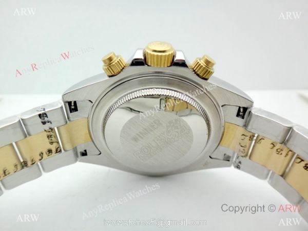 Best Replica Rolex Daytona Two Tone Blue Diamond Dial 40mm Watch 4