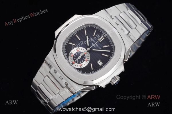 New Patek Philippe Nautilus Chronograph 5980 Mens Watch Replica Dark Blue Dial 4