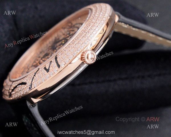 Swiss Copy Cartier Panther Rose Gold Diamond Watch For Men 4