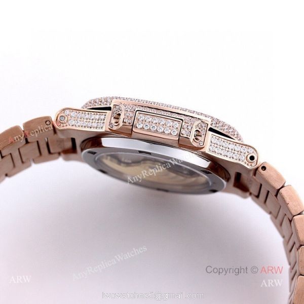 5719 Patek Philippe Nautilus Bust Down Rose Gold Replica Watch 40mm 4