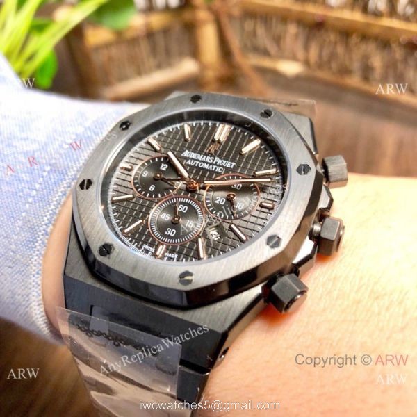 Black Steel Audemars Piguet Royal Oak Replica Watches Automatic 4