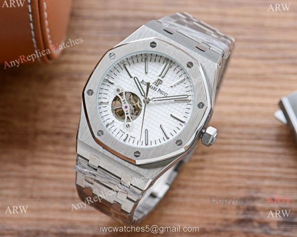 Audemars Piguet Royal Oak Tourbillon Wrist Stainless Steel White Face 4