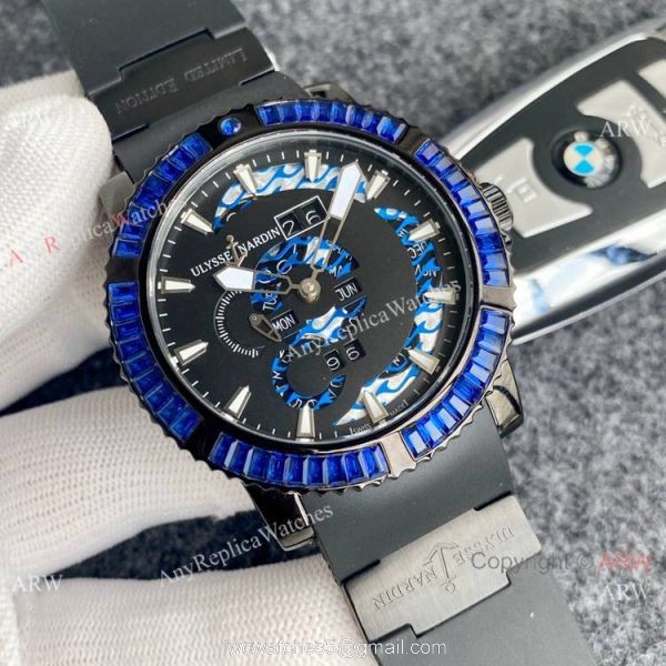 Best Replica Ulysse Nardin Diamond Watch Extra Large Face Mens Watches 4