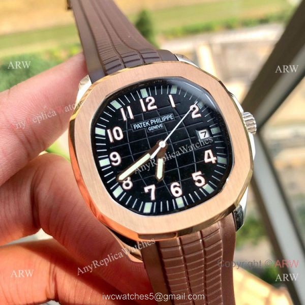 Buy Replica Patek Philippe Aquanaut 39mm Watches Rose Gold and Brown 4