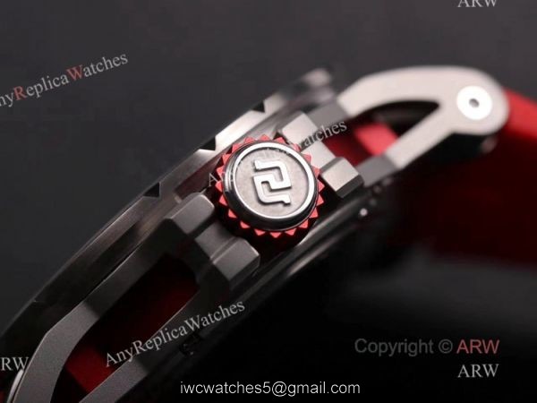 Swiss Replica Roger Dubuis Excalibur Spider Tourbillon Skeleton Watch With Red Rubber Band 4