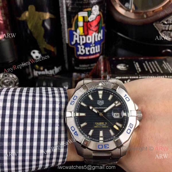 Tag Heuer Aquaracer Calibre 5 Stianless Steel Watches For Sale 4