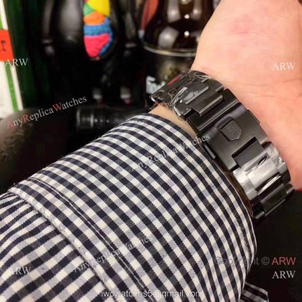 New Copy Tag Heuer Carrera Heuer 01 Black Steel Watch 43mm 4