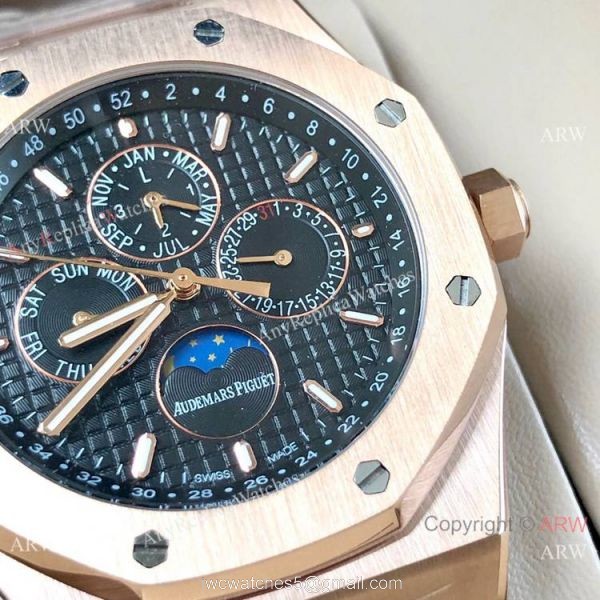 Audemars Piguet Royal Oak Perpetual Calendar Copy Watches Rose Gold 4