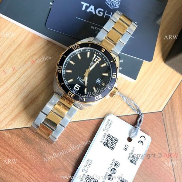 Swiss Replica TAG Heuer Formula One Watch Two Tone Black Dial 4