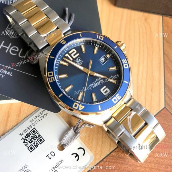 Swiss Replica TAG Heuer Formula One Watch Two Tone Blue Face 4