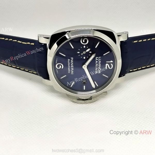 New Copy Panerai Luminor Marina PAM01313 Watch Blue Face 4
