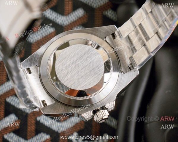 Top Replica Rolex Submariner Rainbow Bezel Blue Dial Watch 4