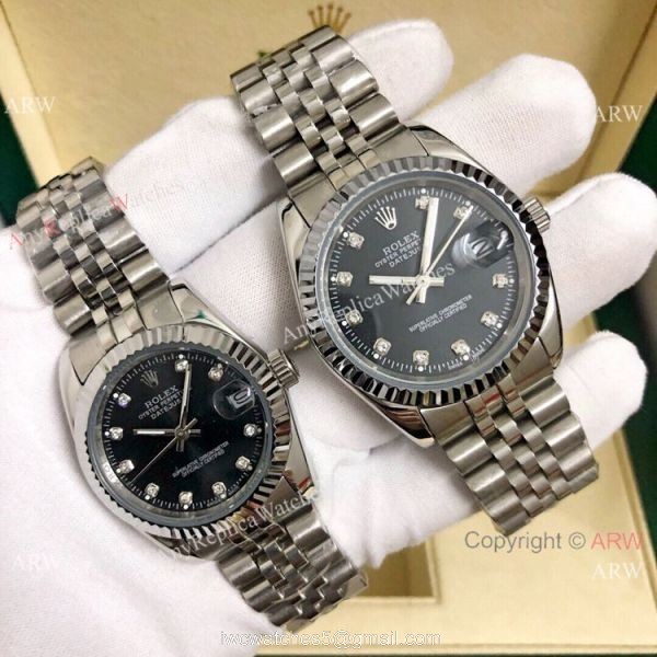 Clone Rolex Datejust Lover Watch Stainless Steel D-Red Dial 4